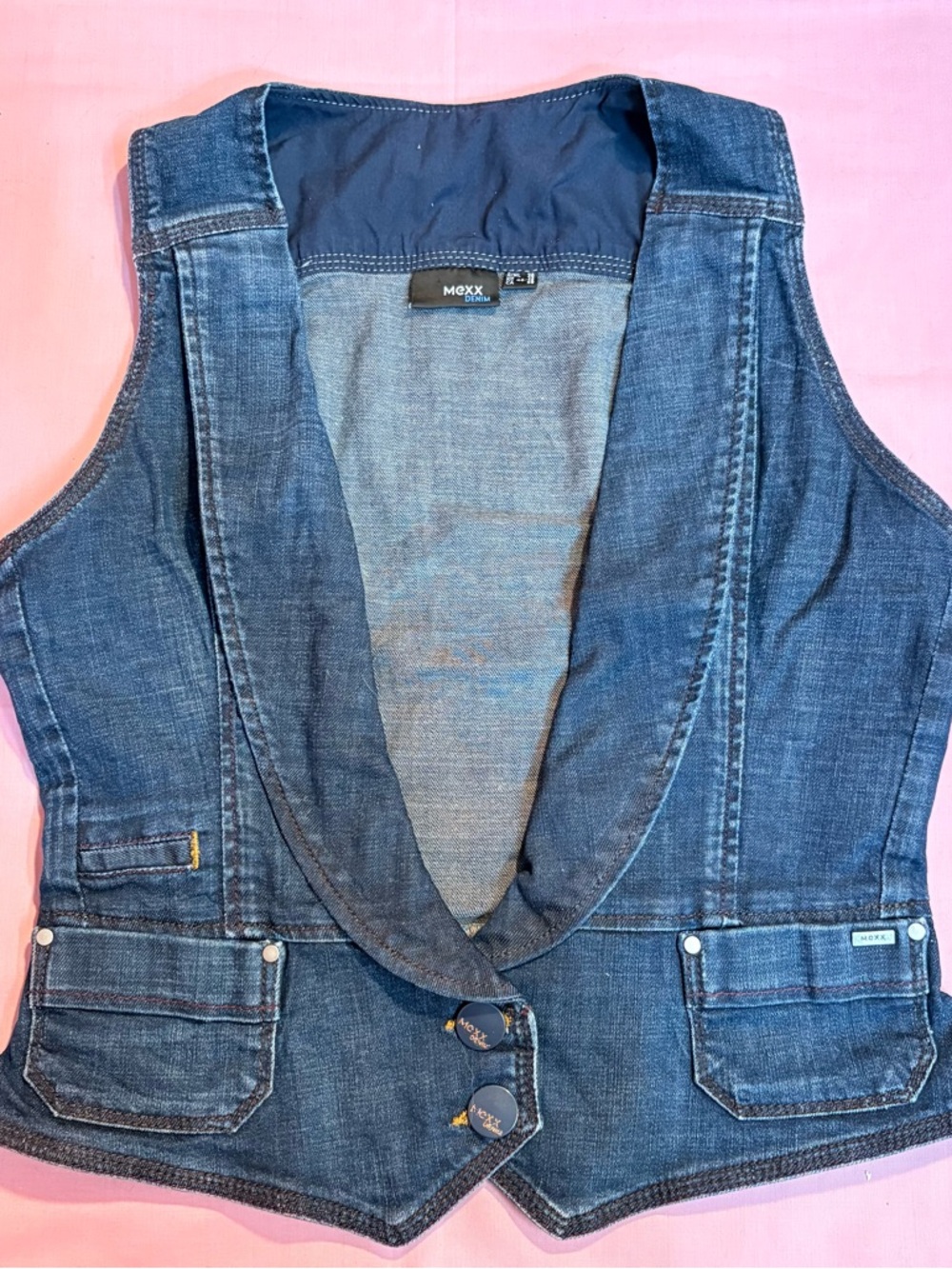 Mexx Women's Blue Denim Vest